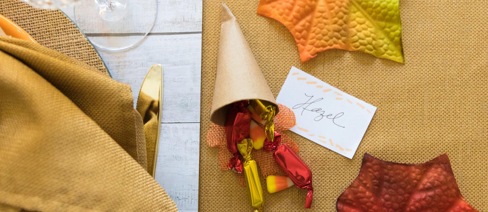 DIY Cornucopia Place Cards