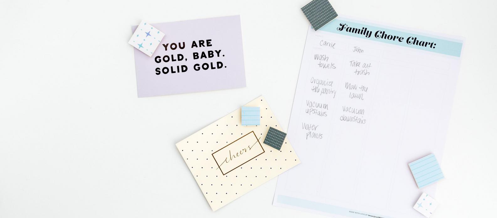 DIY Patterned Paper Wood Square Magnets 