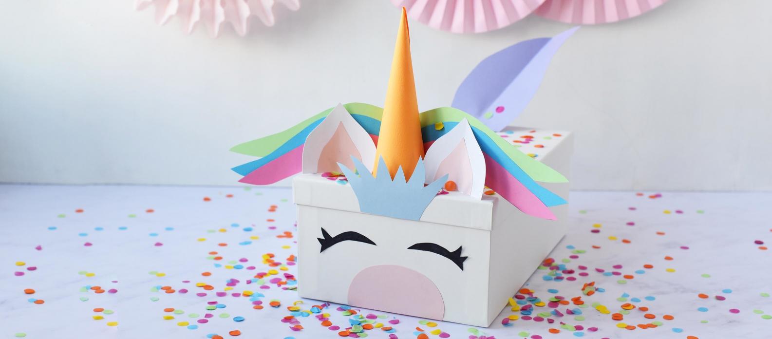 DIY Unicorn Valentine's Card Box | Fun365