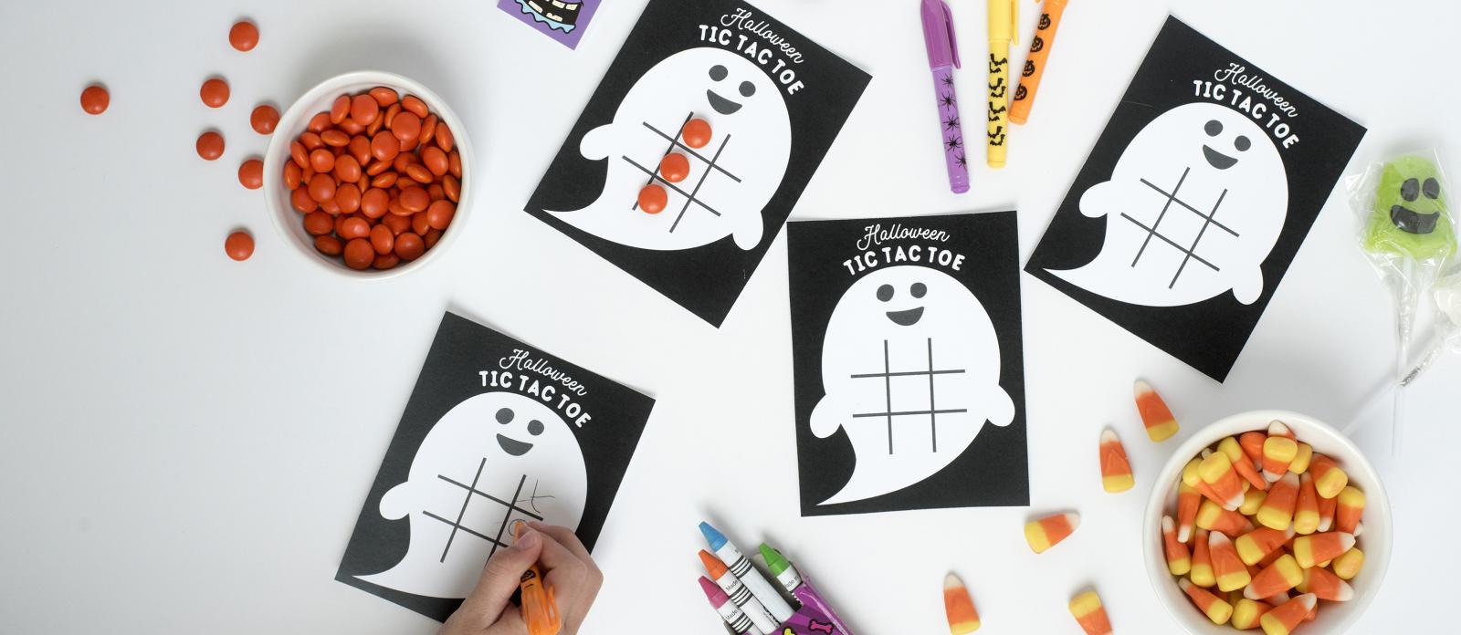 DIY Halloween Ghost Tic Tac Toe Game