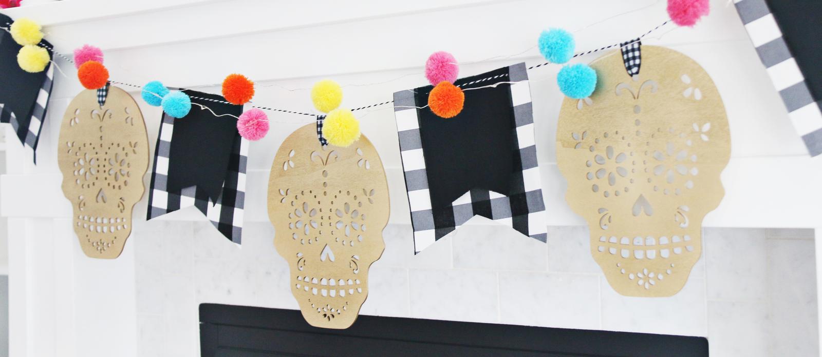 Gold Candy DIY Skull Banner