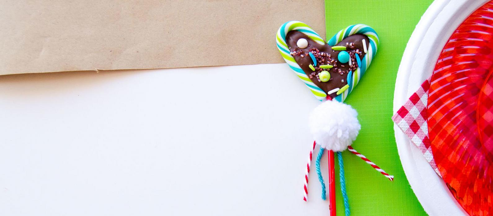 Candy Cane Heart Suckers