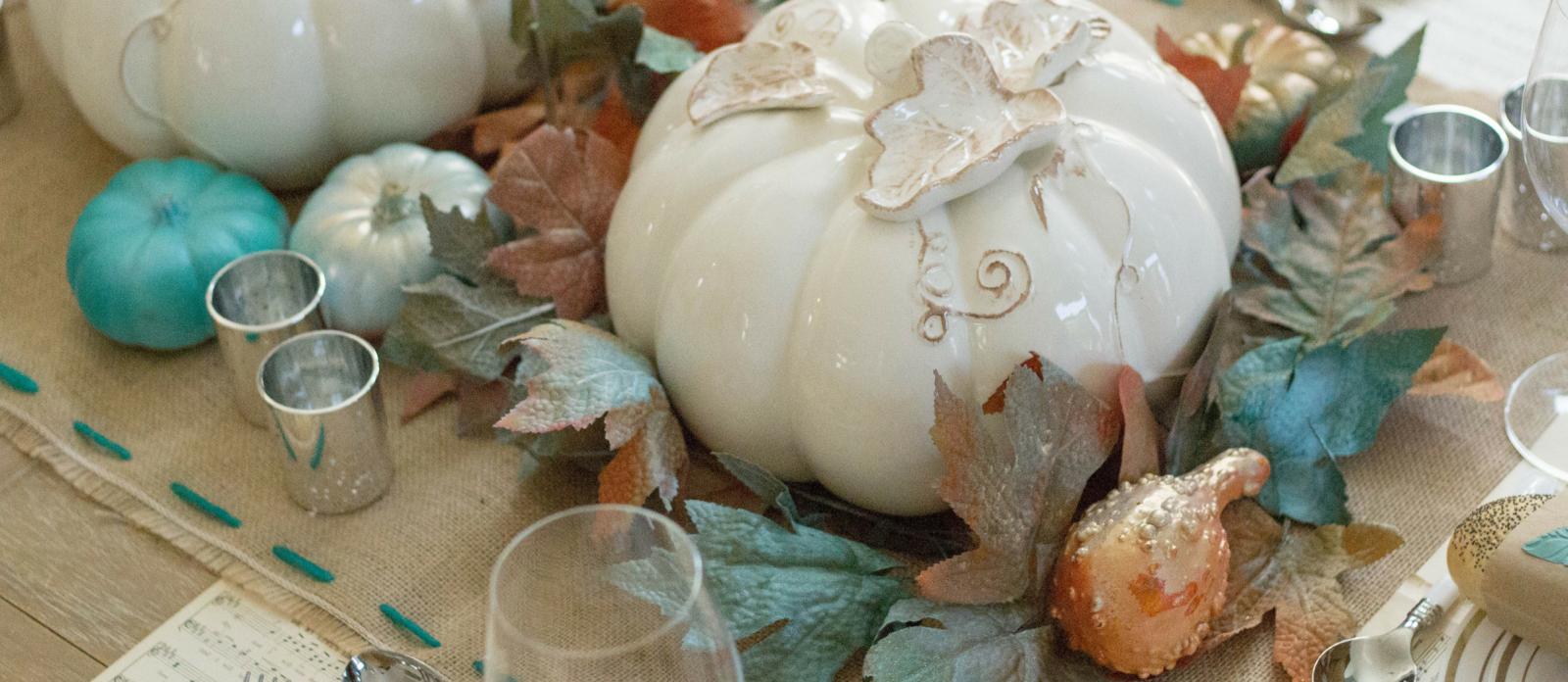 Painted Pumpkin Thanksgiving Centerpiece Assortment