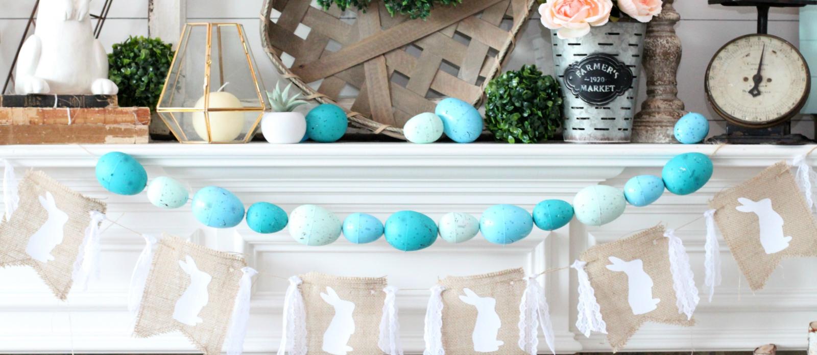 DIY Farmhouse Speckled Easter Egg Garland