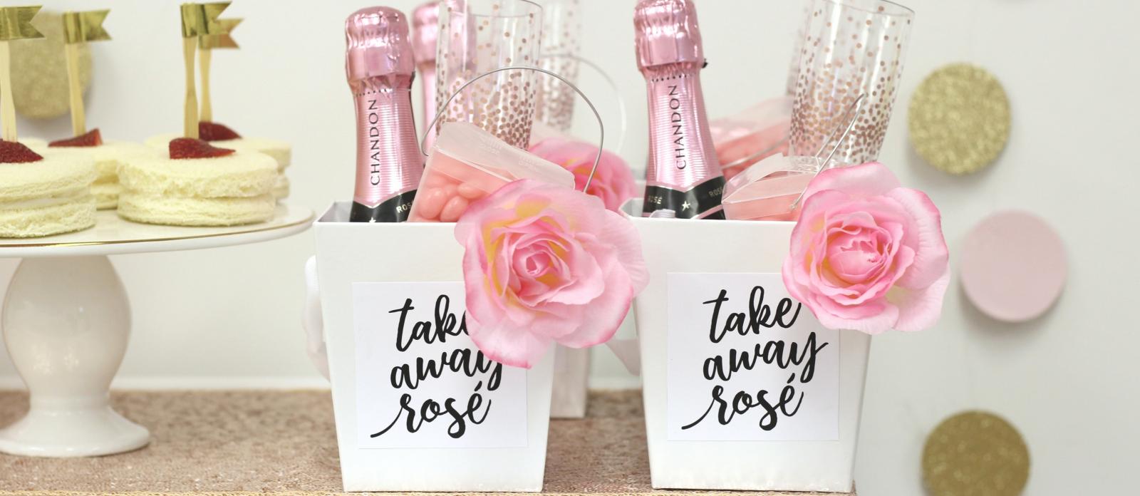 DIY Rosé Favor Buckets