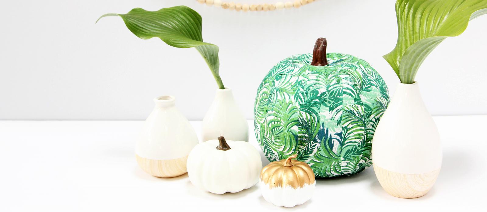 Mod Podge Pumpkins with Napkins