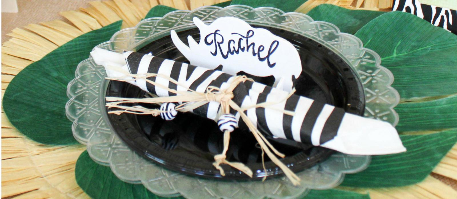 Wild Safari Shaped Place Cards